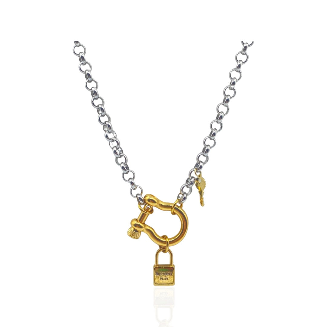 SANTANA PADLOCK NECKLACE - Butterfly Alley Jewelry