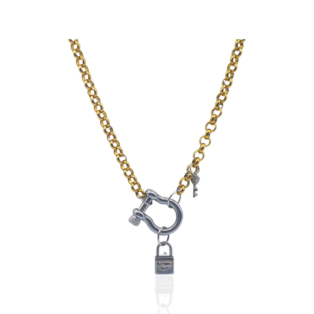 SANTANA PADLOCK NECKLACE - Butterfly Alley Jewelry