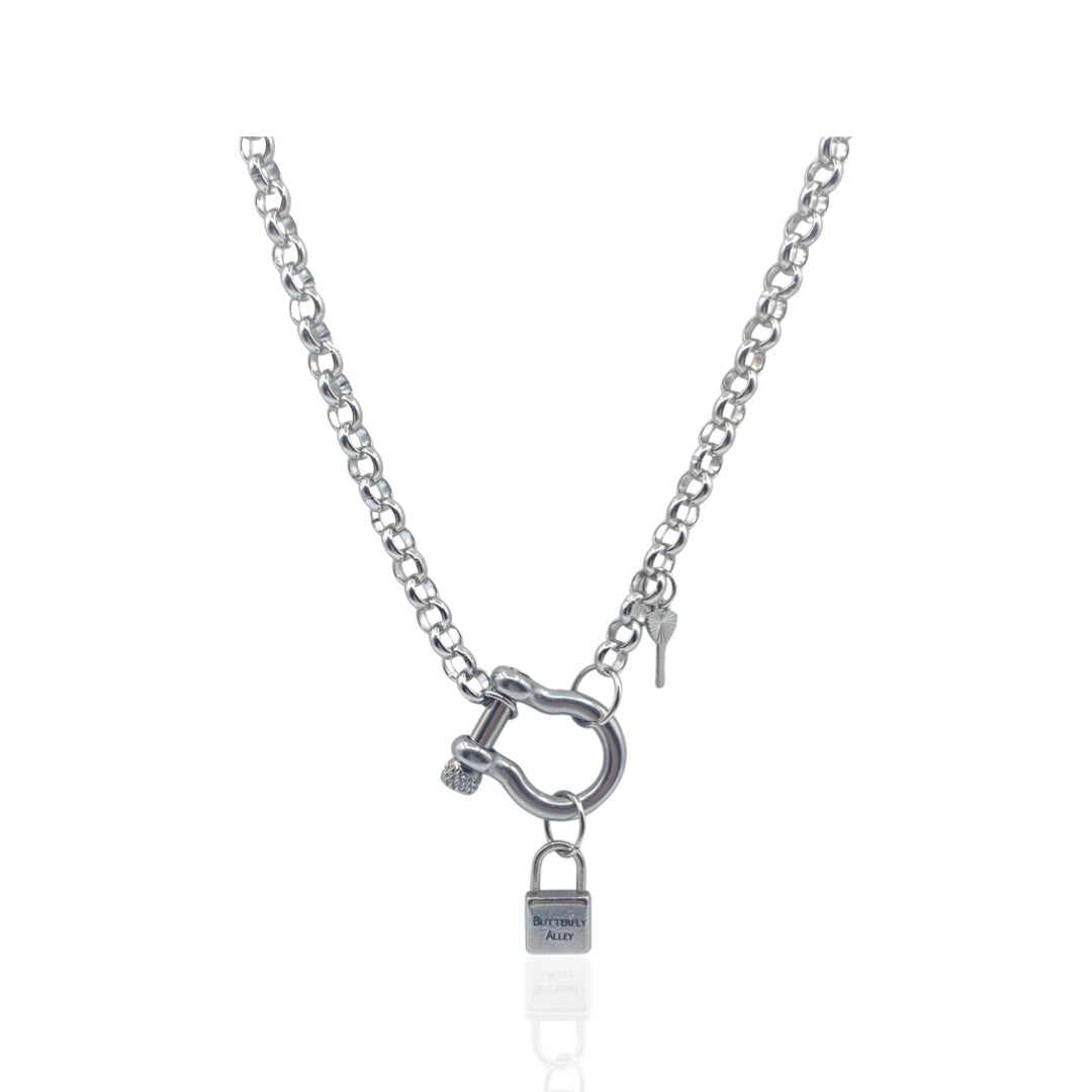 SANTANA PADLOCK NECKLACE - Butterfly Alley Jewelry
