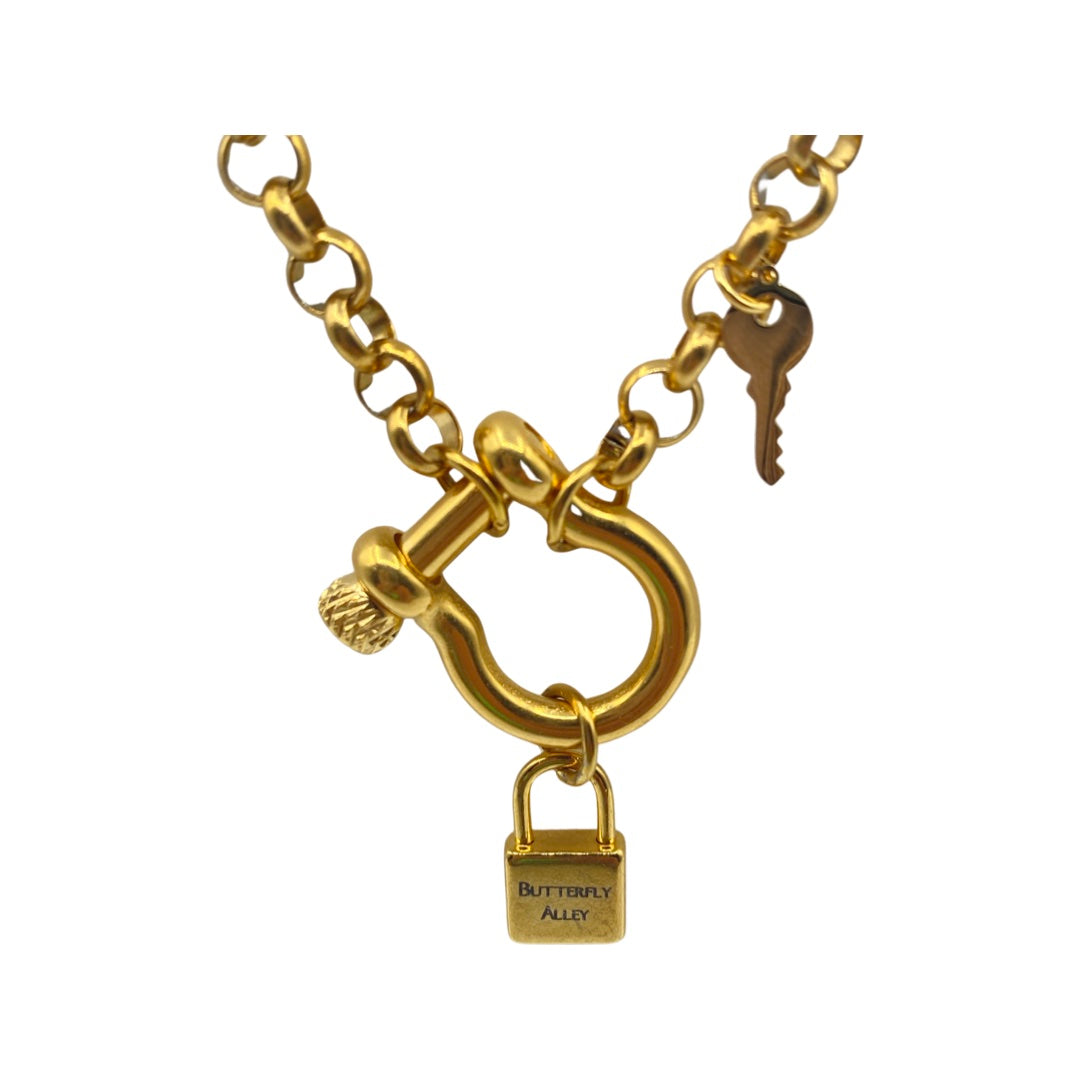 SANTANA PADLOCK NECKLACE - Butterfly Alley Jewelry