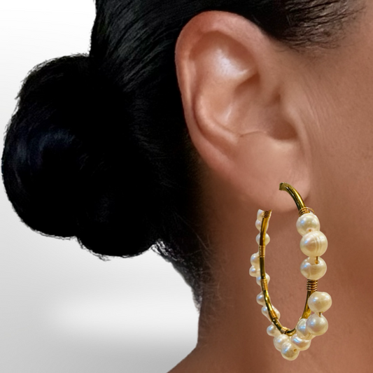 KRISTY HOOP EARRINGS - Butterfly Alley Jewelry