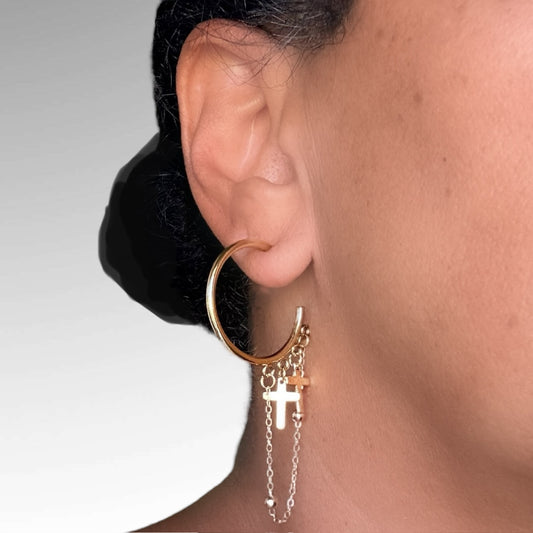 LIKE A VIRGIN HOOP EARRINGS - Butterfly Alley Jewelry