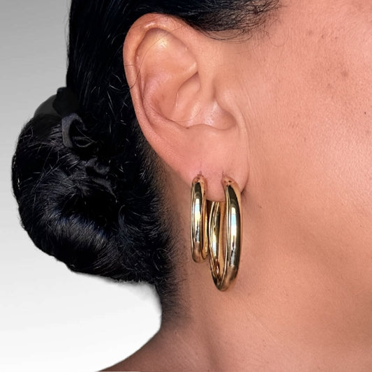 LOURDESSE HOOP EARRINGS - Butterfly Alley Jewelry