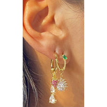 Load image into Gallery viewer, EXPRESS YOURSELF PEAR CZ EARRING CHARM
