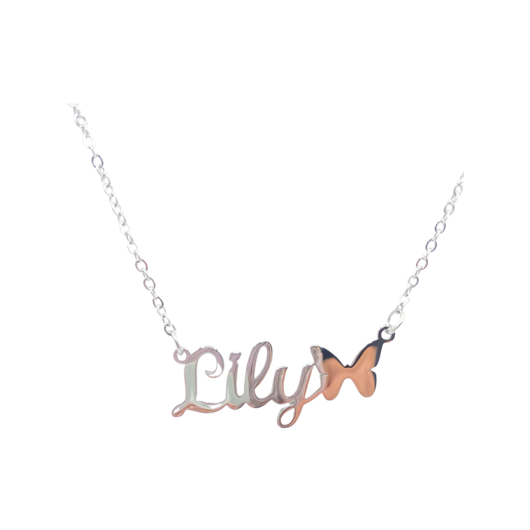 SAY MY NAME BUTTERFLY NECKLACE - Butterfly Alley Jewelry