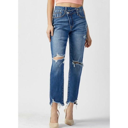 CROSSOVER DISTRESSED JEANS