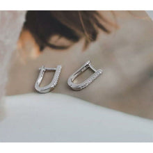 Load image into Gallery viewer, EXPRESS YOURSELF CZ HOOP EARRINGS
