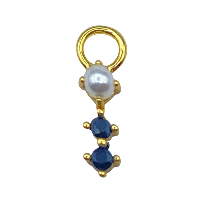 EXPRESS YOURSELF PEARL AND JET EARRING CHARM