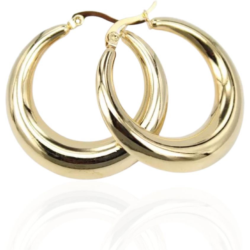 PUFFED HOOP EARRINGS - Butterfly Alley Jewelry