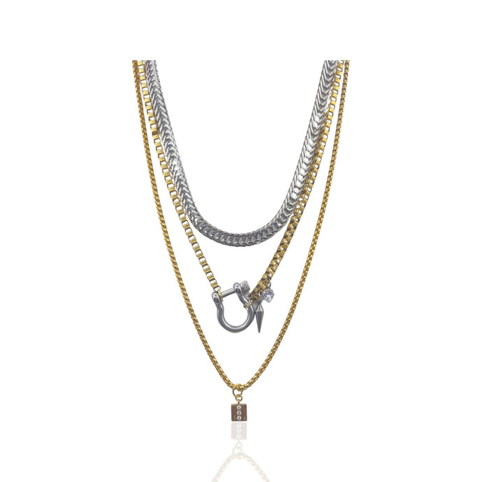 SANTANA ROLL THE DICE LAYERED NECKLACE